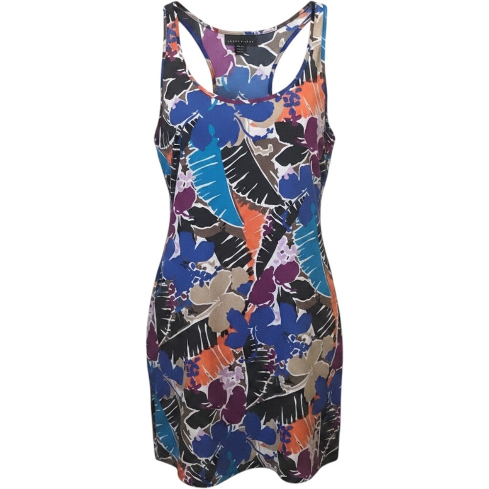 Apostrophe Multicolor Floral Print Tank Dress Sleeveless Summer